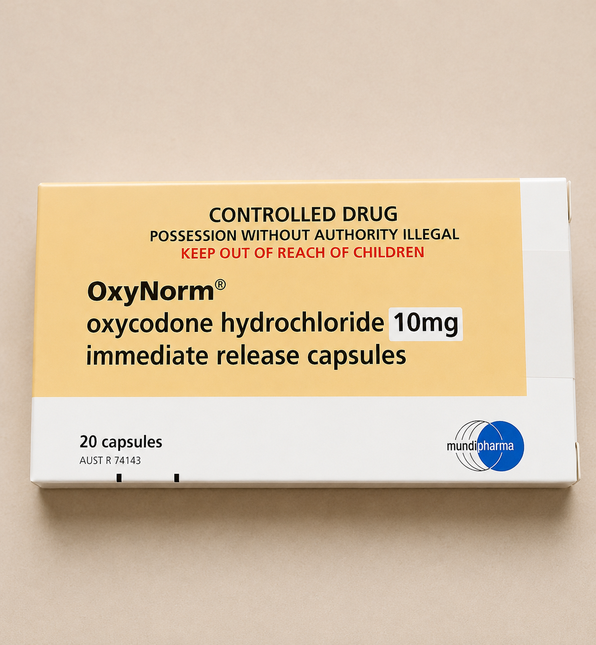 OXYNORM 10MG (20 CAPSULES)